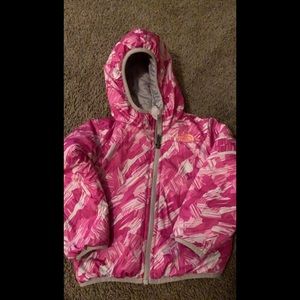 Toddler size 3t reversible North face jacket
